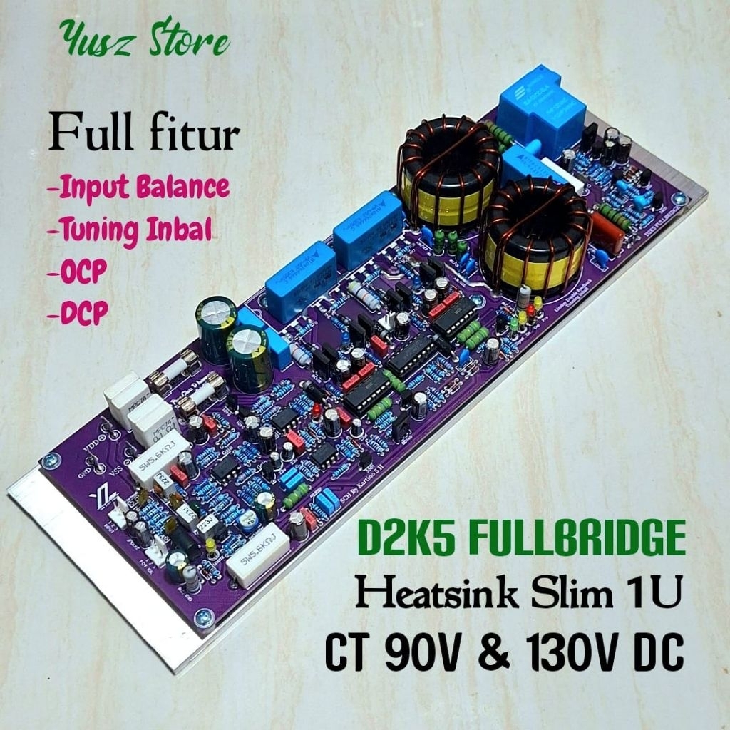 1U Class D D2K5 Neo Fullbridge Slim Dobel Feedback Limiter Full fitur Power Amplifier