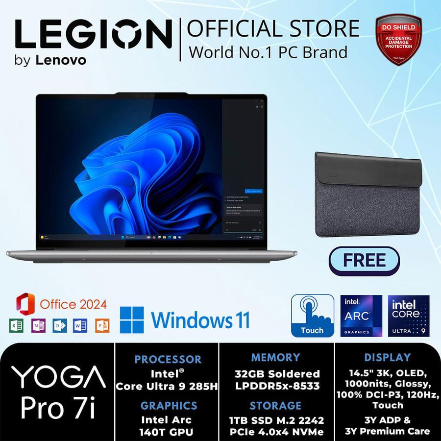 LENOVO YOGA PRO 7i 14IAH10 GREY INTEL ULTRA 9-285H 32GB 1TB OLED AURA EDITION WIN11+OH 2024