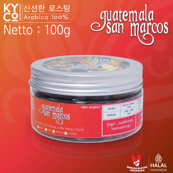 

Biji Kopi Arabika Guatemala San Marcos 100 gram - Impor Beans Grade 1 | Roast Beans | Brewing | Medium Roast | Fillter | Blend Kopi | Kiyowo Coffee Roastery