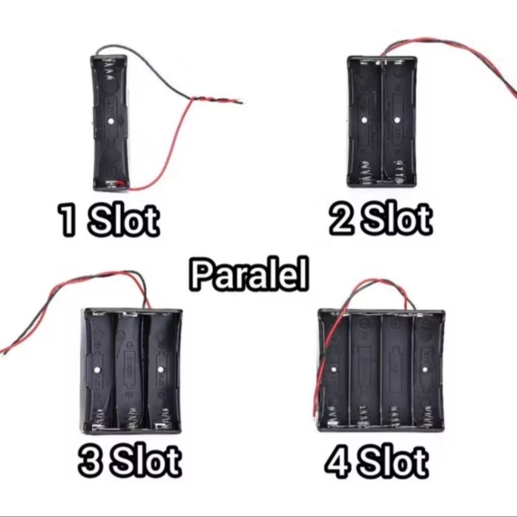 Holder baterai 18650 Paralel + kabel
