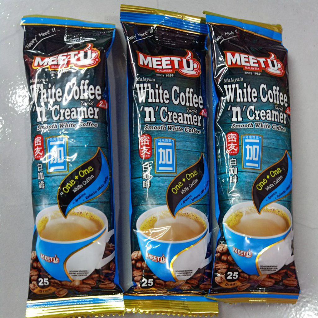 

ECER MINUMAN SACHET WHITE COFFEE METT U MALAYSIA