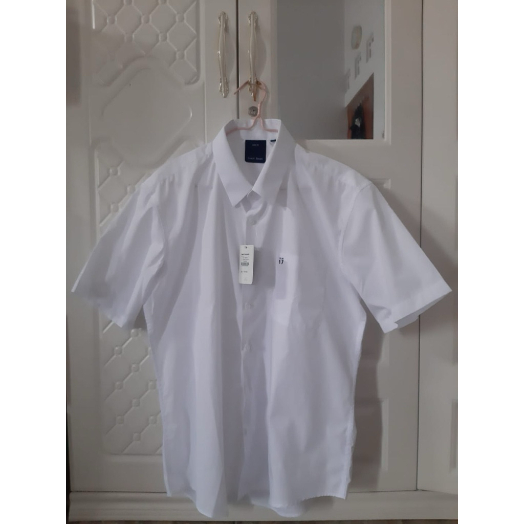 kemeja putih stanley adams - kemeja slimfit