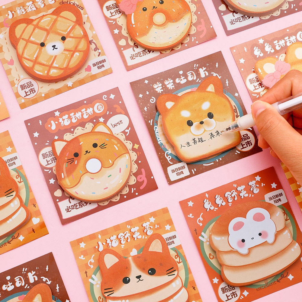 

ATK.SUKSES COD Sticky Note Lucu Motif Animal Food / Memo Stiker Animal / Sticky Note / Kertas Memo