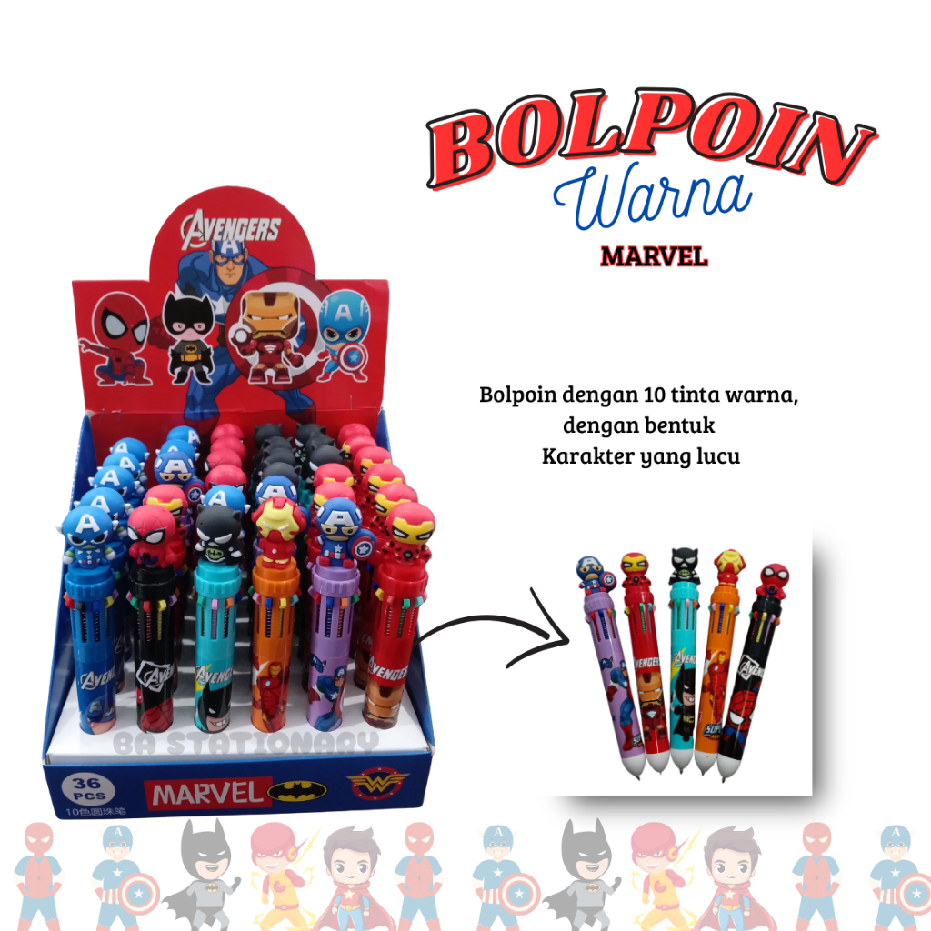 

BOLPOIN WARNA KARAKTER MARVEL NO.1001