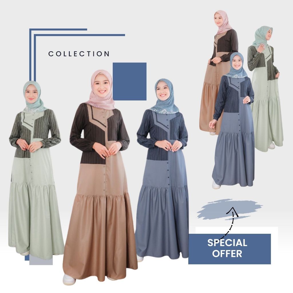 BAJU GAMIS WANITA  ETHICA AYUMI 458 / GAMIS DAILY OUTFIT CASUAL & SIMPLE