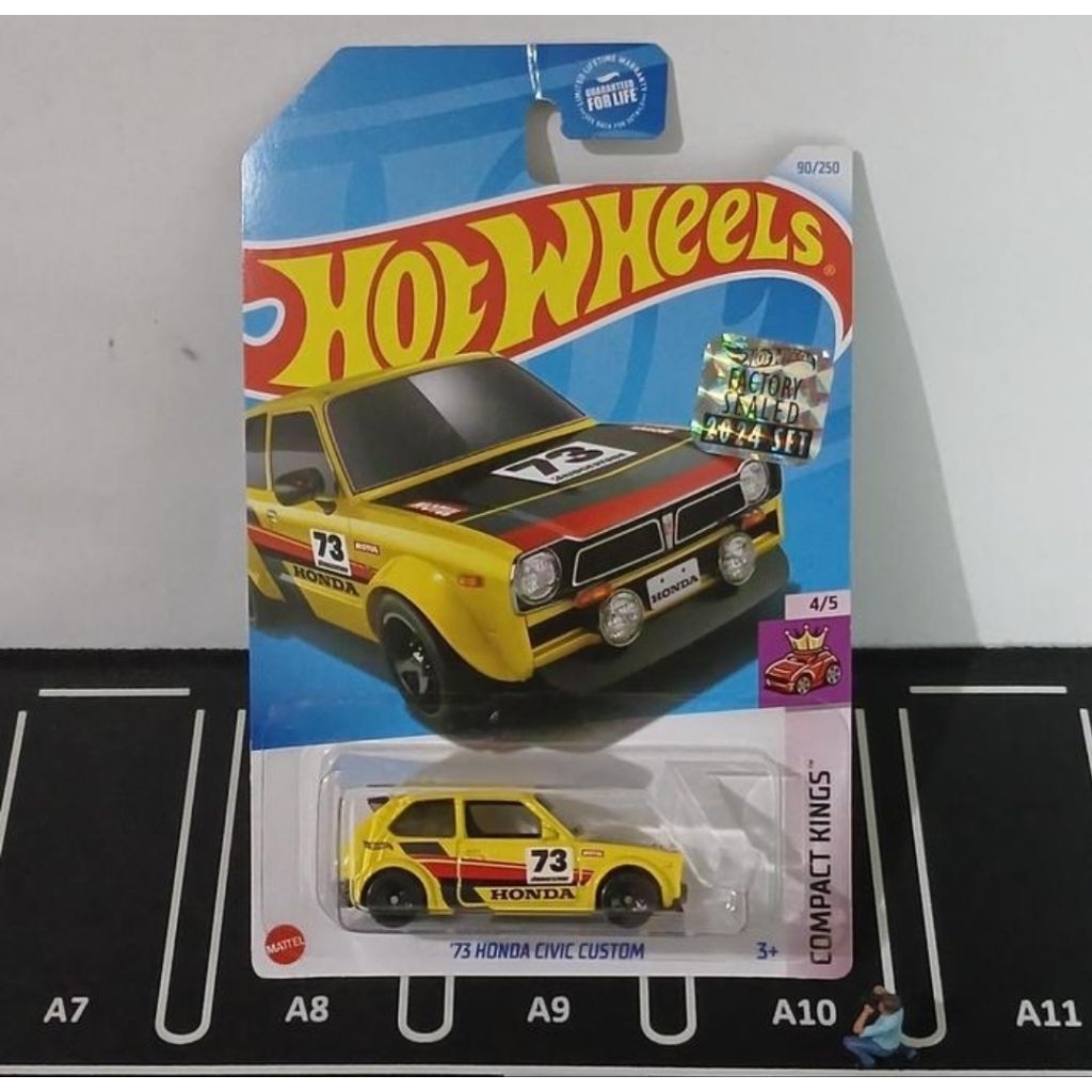 Hot wheels 73 honda civic custom kuning factory sealed