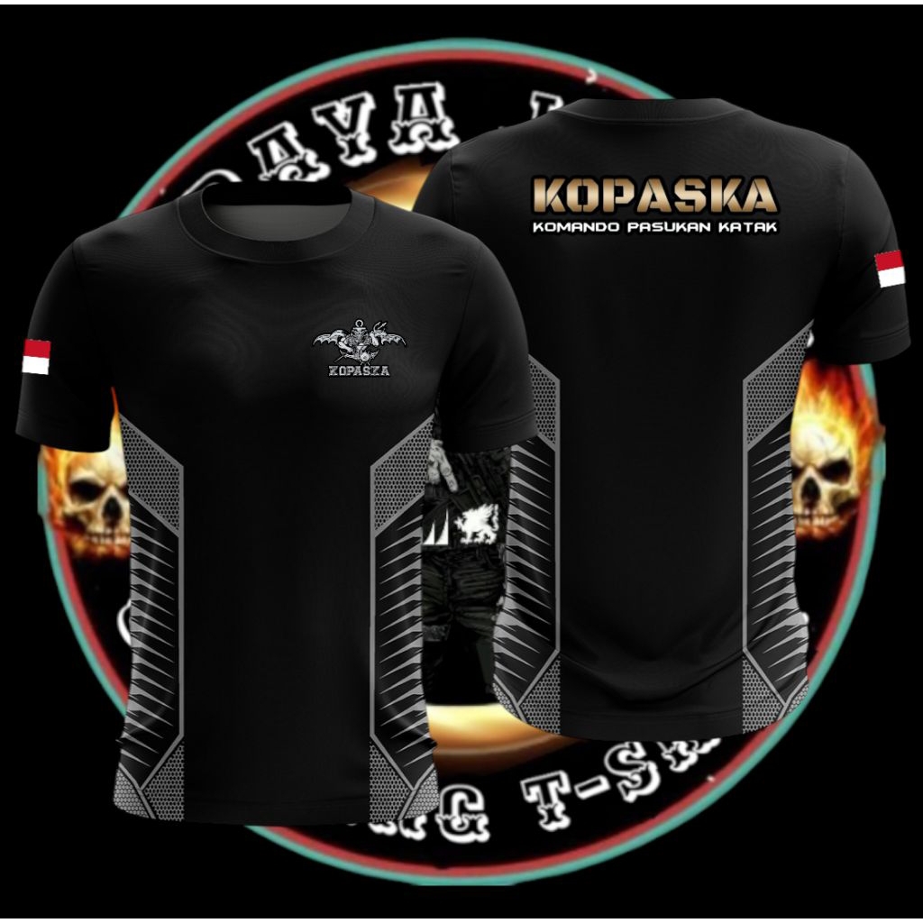 Kaos Dryfit olahraga Running Kopaska Komando pasukan Katak - baju Kopaska - Kaos Kopaska