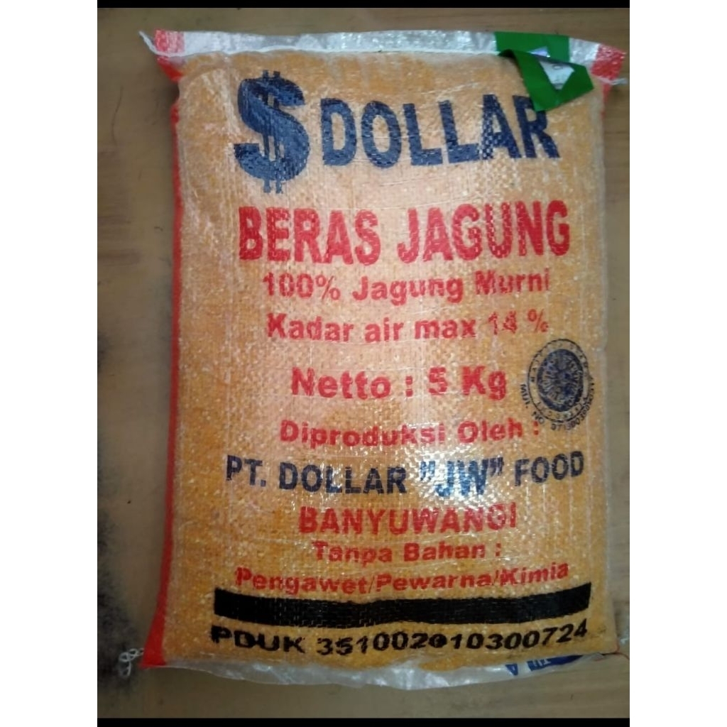 

beras jagung dollar kemasan 5kg