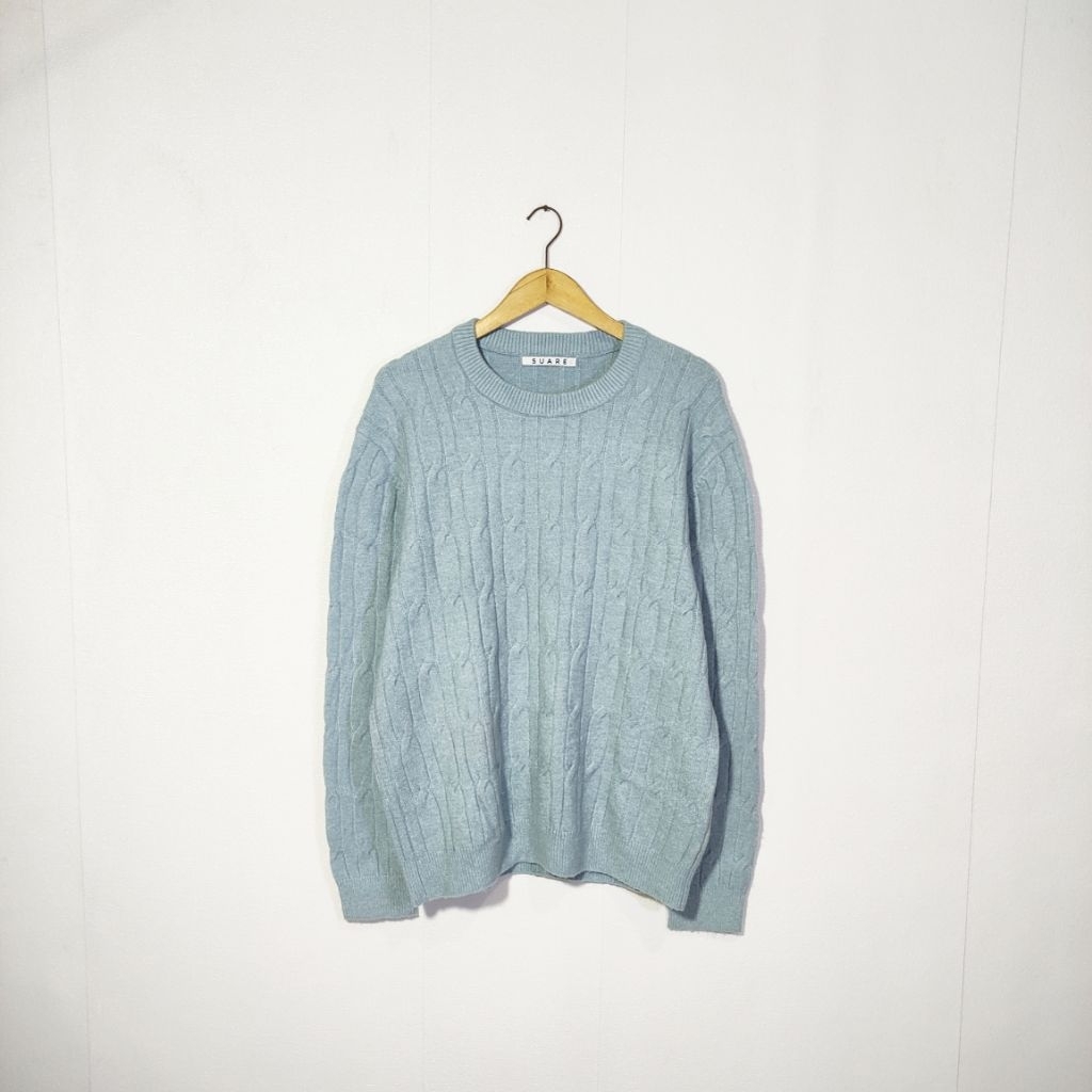 Suare Cable Knit Sweater