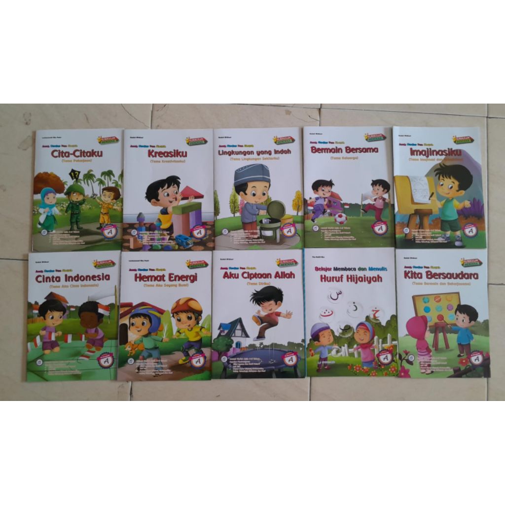 BUKU RA Tk islami paket buku isi 10