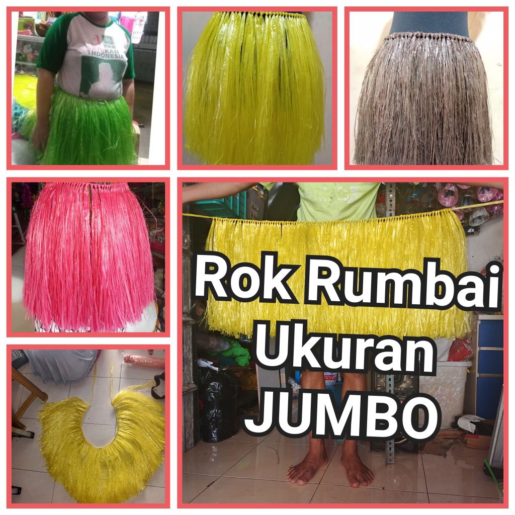 Rok Rumbai Tali Rafia Ukuran JUMBO