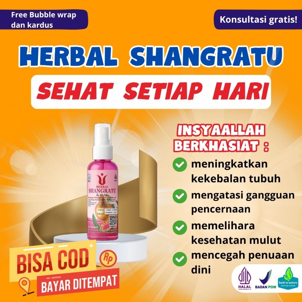 

HERBAL SHANGRATU - HSR ORIGINAL Spray Herbal Alami dengan Ekstrak Delima, Pinang & Akar Wangi - 100ml