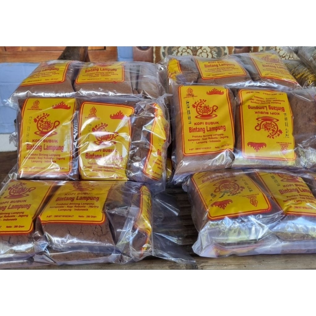 

Bintang Lampung kopi bubuk 1 kg - 5 pcs @200 gr