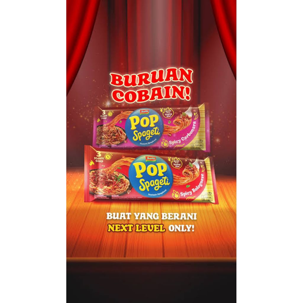 

Indomie Pop Spageti Spicy Carbonara & Bolognese 80gr
