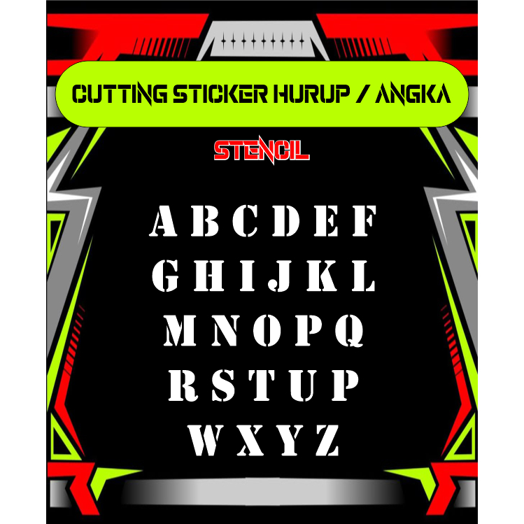 

STICKER CUTTING HURUP / ANGKA STENCIL