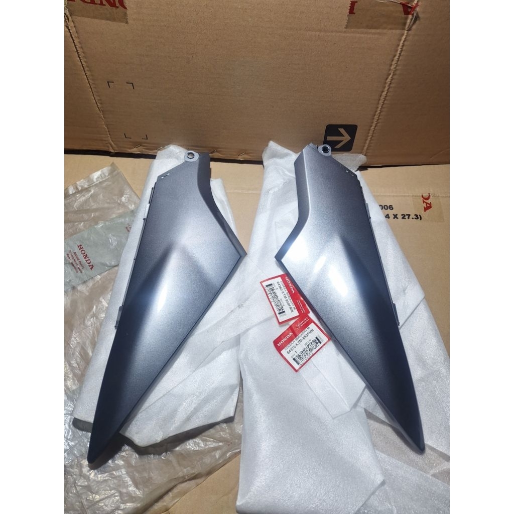 cover body bodi samping belakang honda supra x125 X 125 old lama Grey abu abu original ahm honda