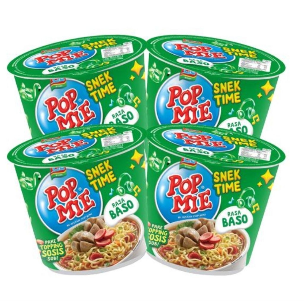 

Paket 4 Pcs - Pop Mie Mini Snek Time Rasa Baso 38 Gram