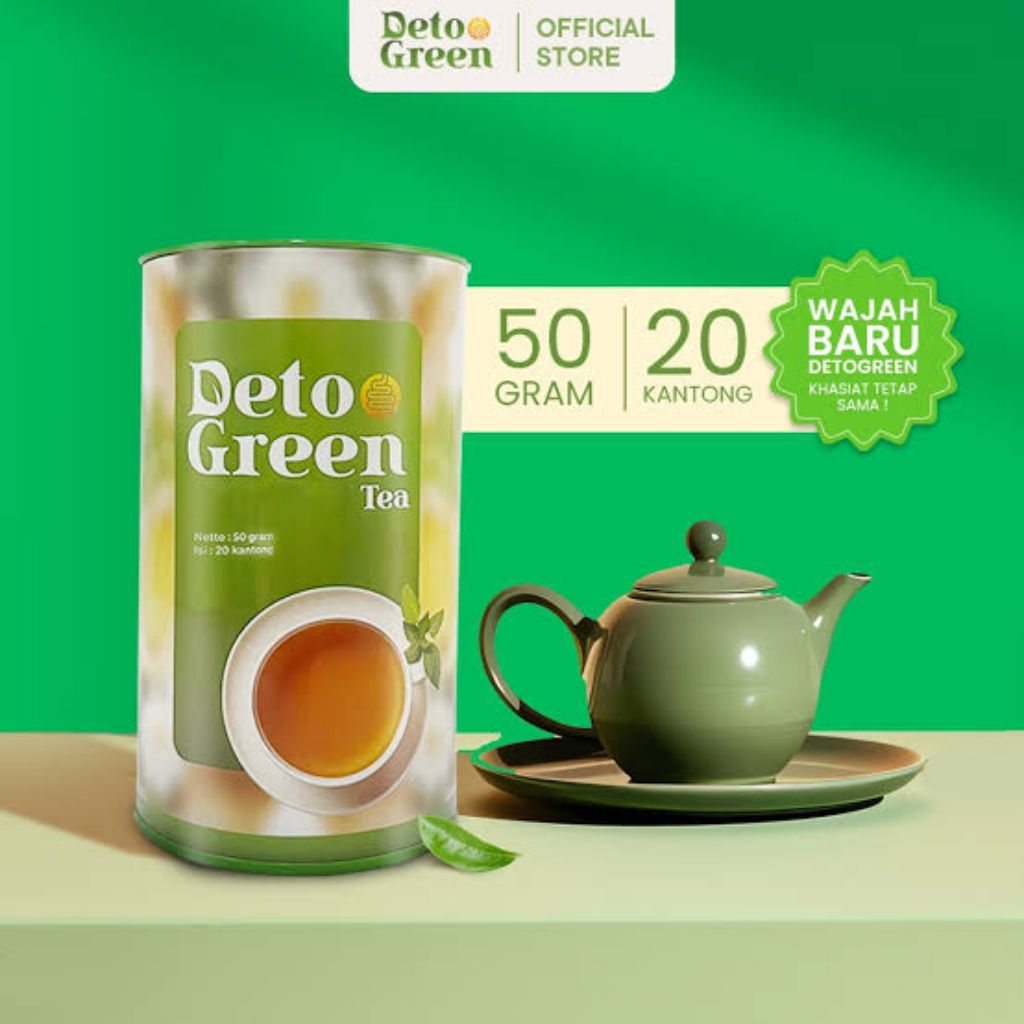

Detogreen Tea Minuman Teh Celup isi 50 grBisa Air Panas/ Hijau/ Gula/ Honey) Lemon (GMV)