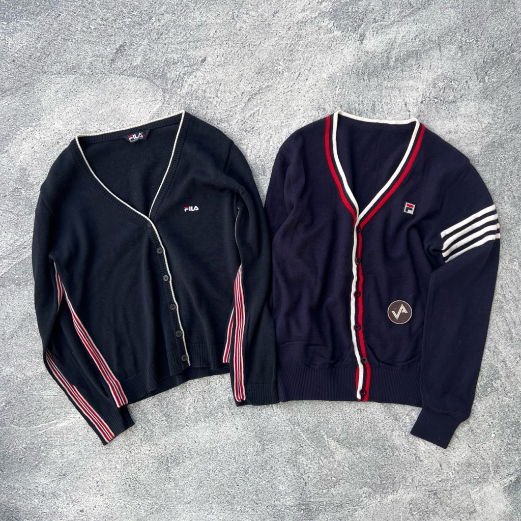 Cardigan Fila Knitwear Outline Rajut Cewek