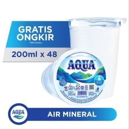 

AQUA Air Mineral 200ml x 48 cup (1 box)