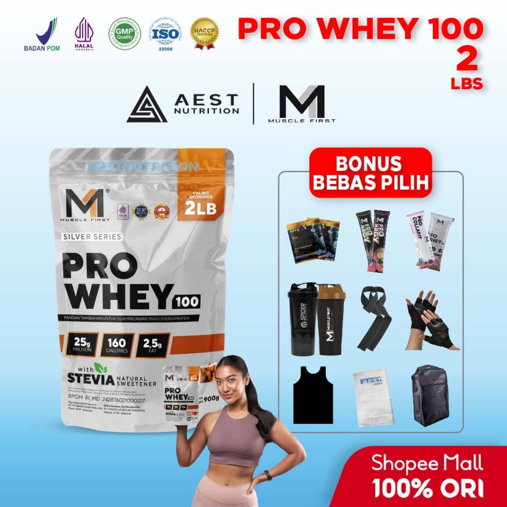 Muscle First Pro Whey 2 lbs 900 gram - Susu Whey Protein Powder Supplement Fitness