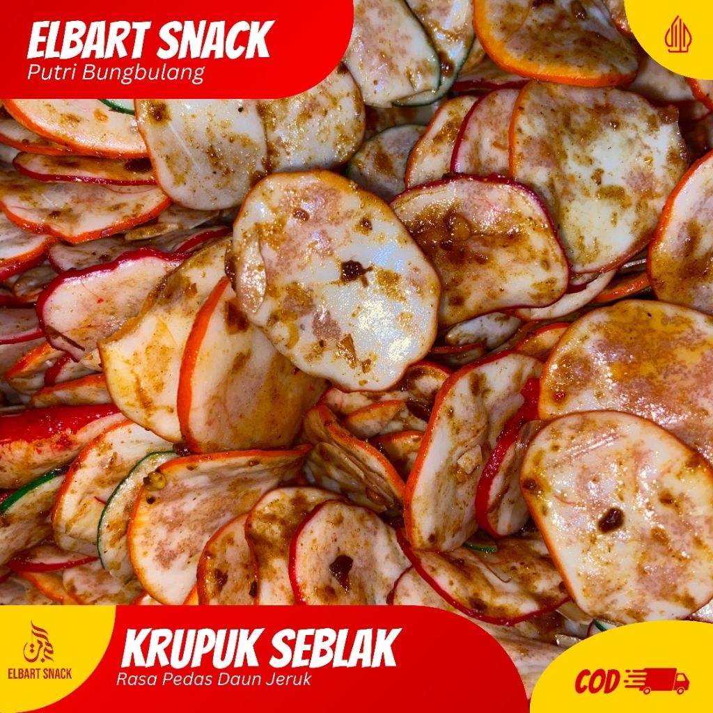 

Seblak Kerupuk Bawang/Sebring Kerupuk Warna/Kerupuk Seblak Bantat Pedas Daun Jeruk 500g