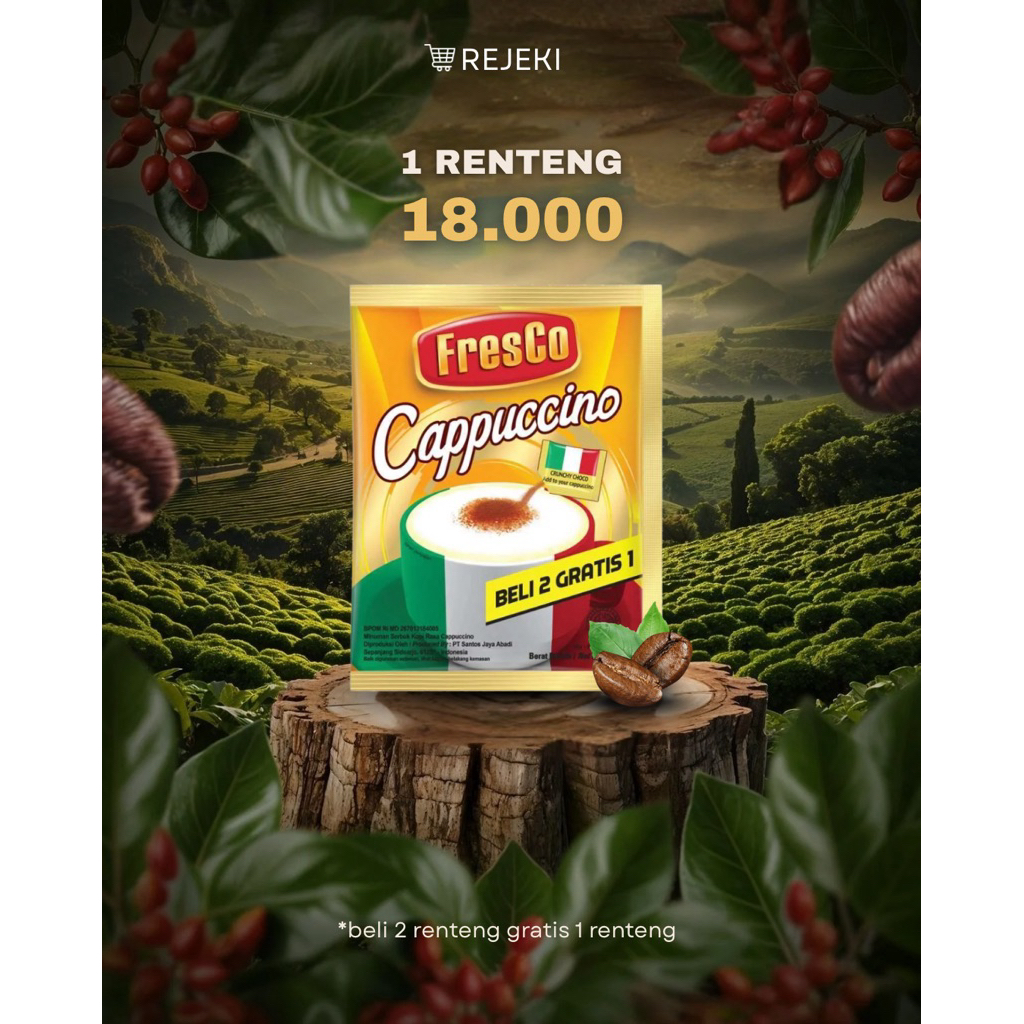 

FRESCO Cappuccino 1 Renteng (15 x 25gr)