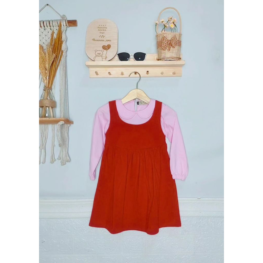 Qiyyana dress/ dress panjang anak perempuan/ baju ngaji anak perempuan