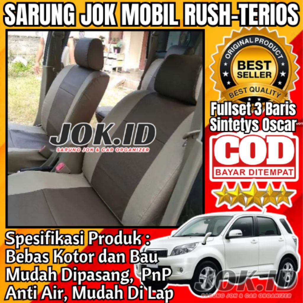Sarung Jok Mobil RUSH/TERIOS 2006-2017 ( Cantumkan Tahun )