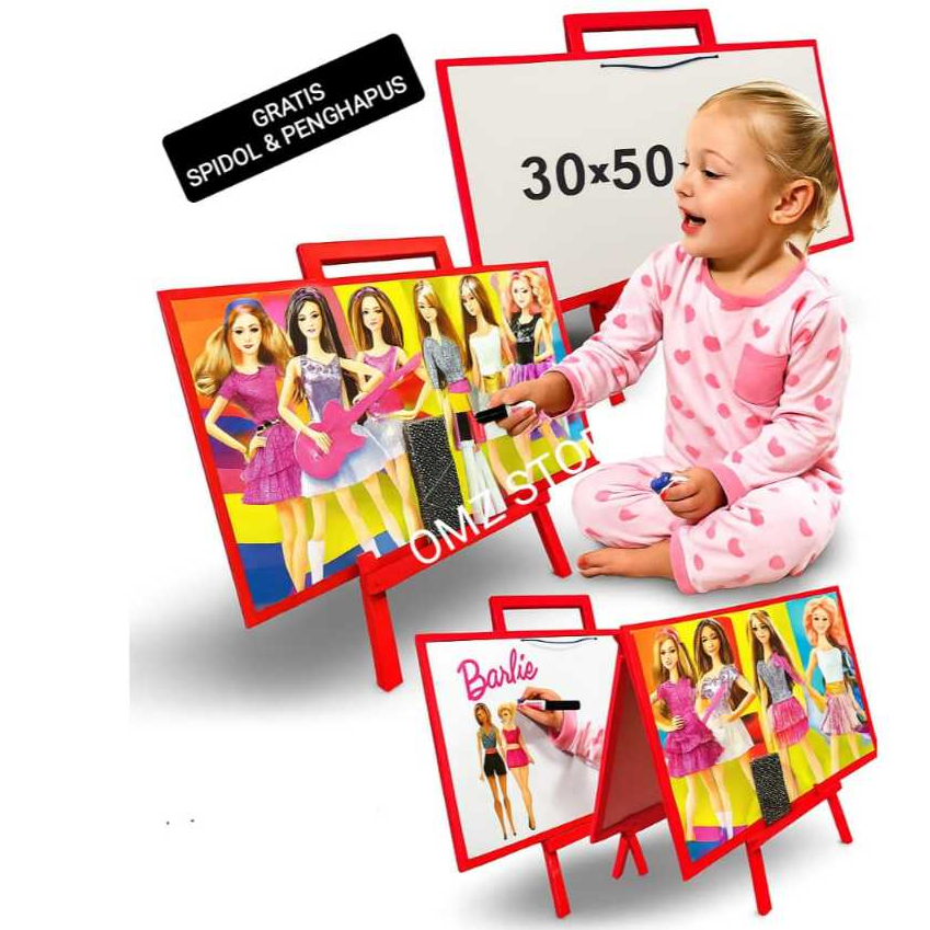 

Papan Tulis Billboard Karakter Anak Lipat Whiteboard Bonus Spidol Penghapus COD Murah
