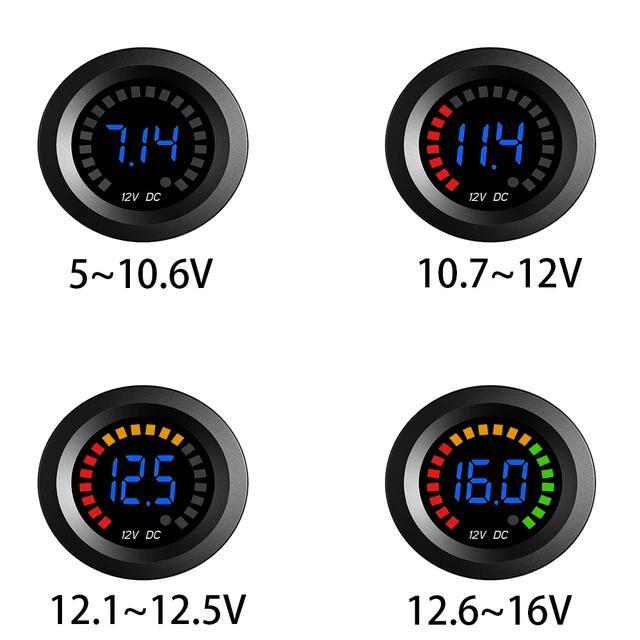 Voltmeter Digital Motor Mobil Display LED Volt Meter Gauge DC 12 Volt