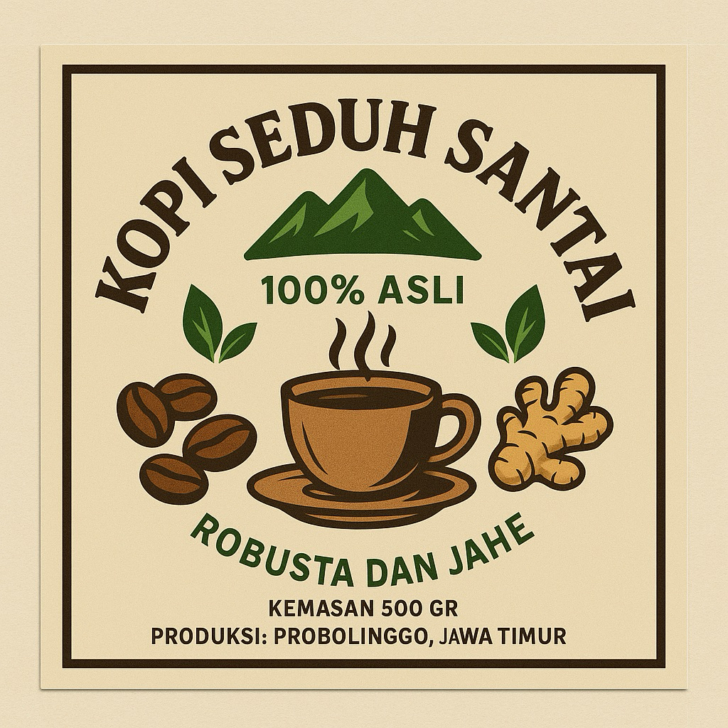

Coffe Seduh Santai Robusta dan Jahe