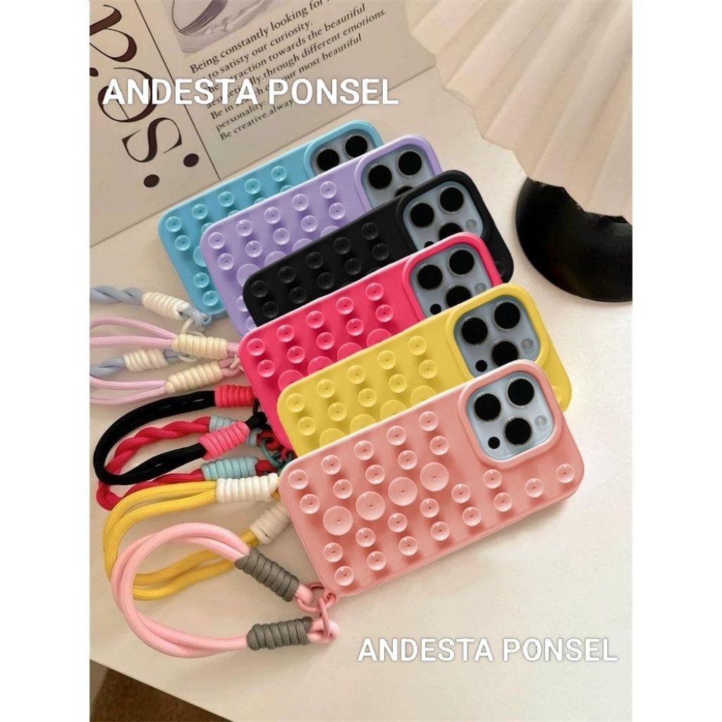 CASE  POLKADOT GURITA +GANTUNGAN IPHONE 11 IPHONE 13 IPHONE 14