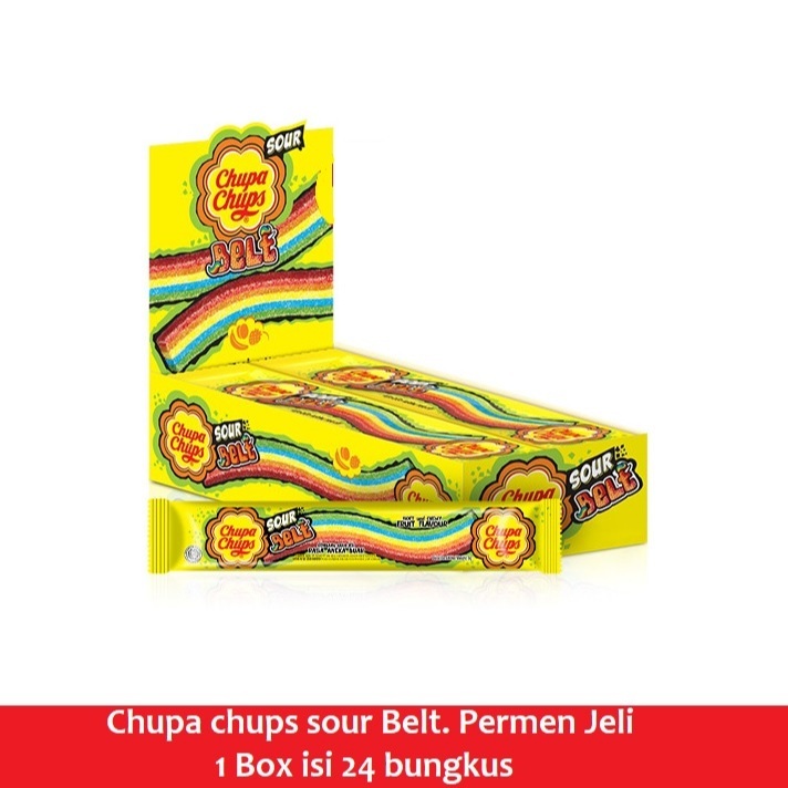 

Chupa Chups Sourbelt Rainbow isi 24 Pcs x 7gr (Grosir)