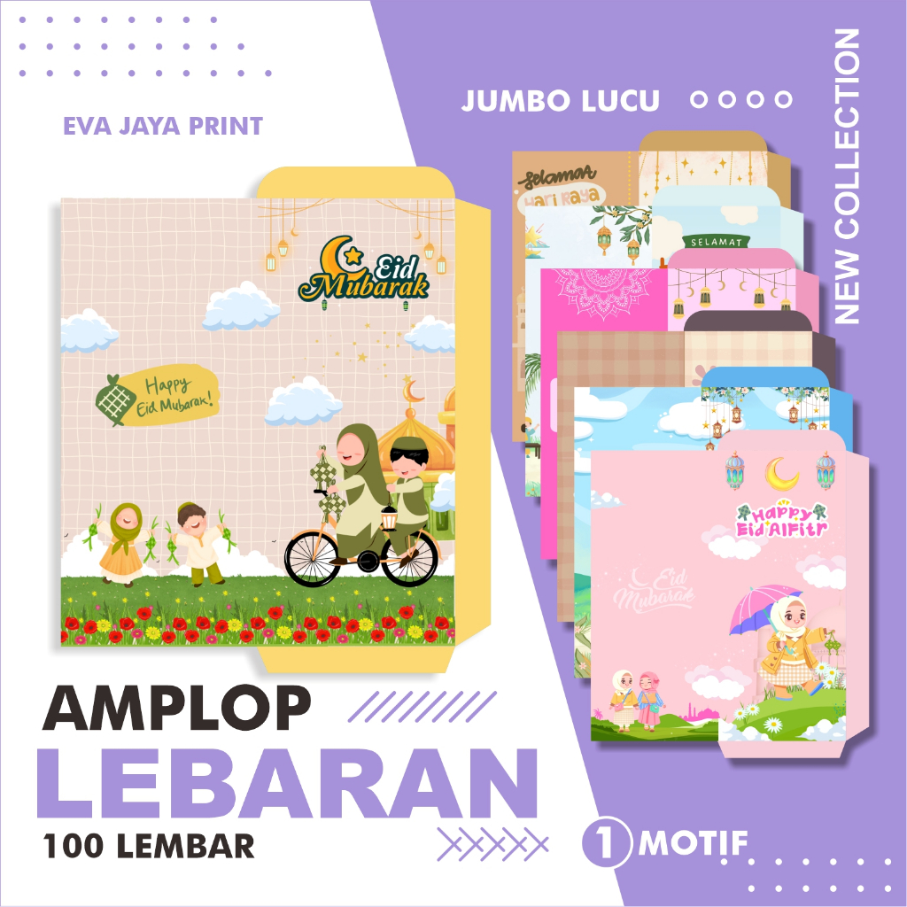 

100 LEMBAR AMPLOP JUMBO MUSLIM LUCU