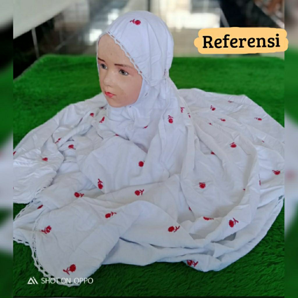 01Mukena Anak Terusan Rayon Bordir (SD)