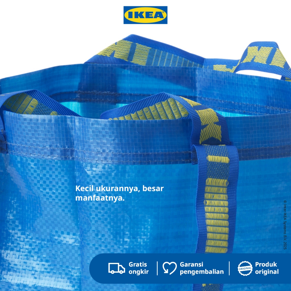 IKEA BRATTBY Kantong / Tas Belanja Kapasitas Kecil 27x27 cm