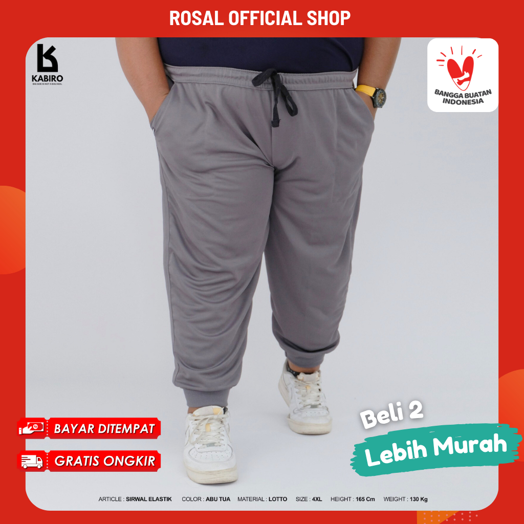 Celana Jogger Jumbo / Sirwal Sporty Big Size Elastik Lotto Kabiro by Rosal