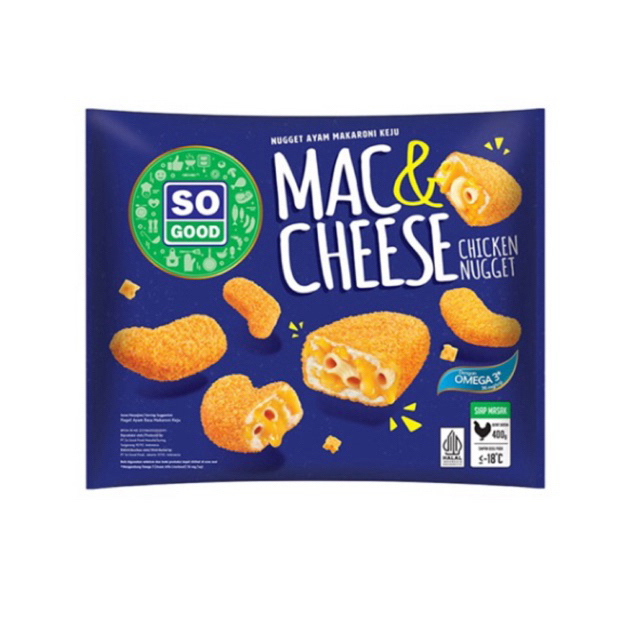 

So Good Mac and Cheese Chicken Nugget 400gr / Nugget Ayam Keju / So Good Mac n Cheese