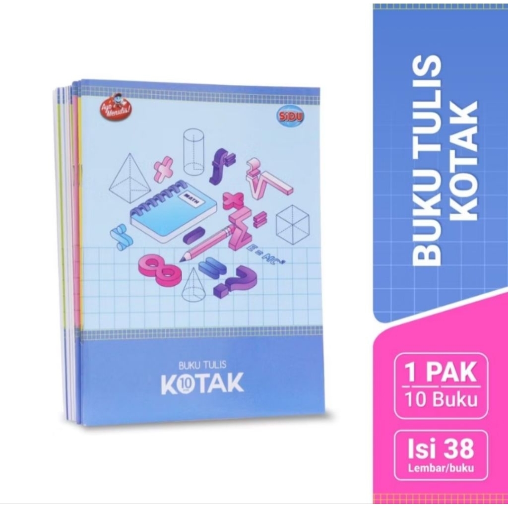 

BUKU TULIS Kotak 10mm SIDU 38lembar