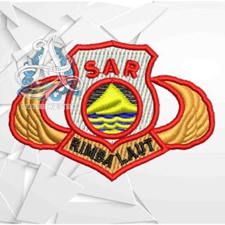 bed bordir timbul LOGO SAR POLRI