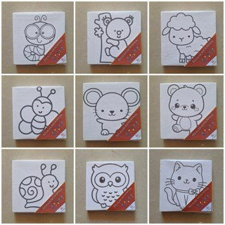

TANPA CAT KANVAS LUKIS ANAK 15X15 KHUSUS ANIMAL