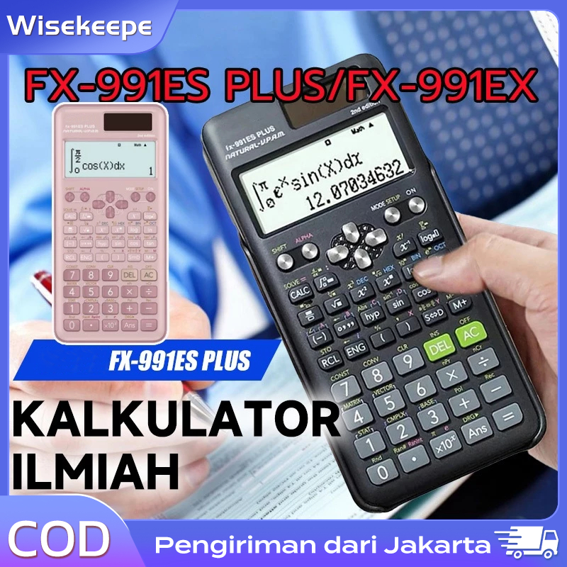 

Kalkulator Scientific Casio ilmiah FX-991EX/991ES-Plus Calculator Scientific Casio Kalkulator Casio Scientific 417 Fungsi/Dua Sumber Tenaga Baterai Dan Tenaga Matahari/40 Konstanta Rumus