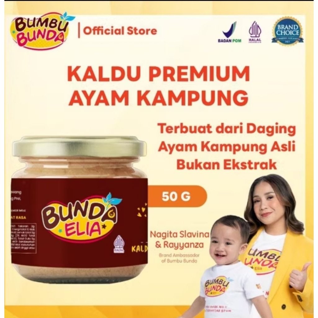 

Bumbu Bunda Elia Kaldu Ayam /Kaldu Jamur Premium 50gr
