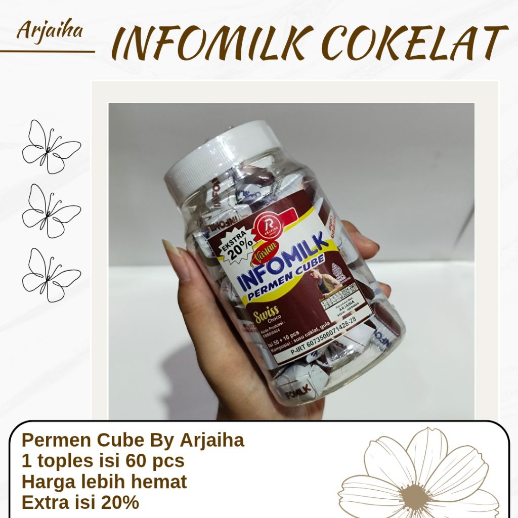

PERMEN CANDY CUBE INFOMILK COKELAT ISI 60 PCS