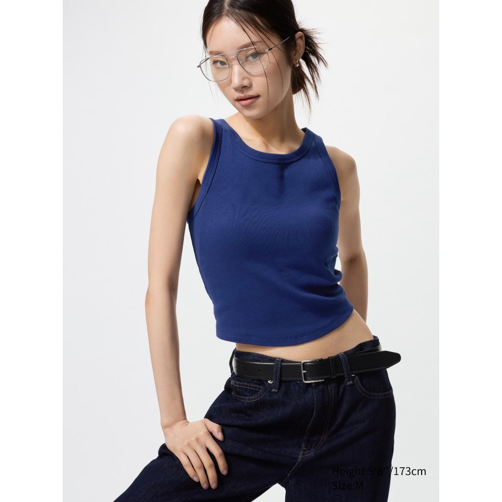 Uniqlo Atasan Crop Bra Rib (Tank Top)