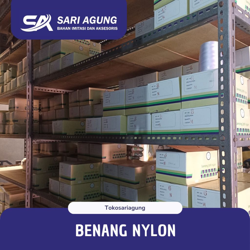 [DUS] BENANG NYLON BESAR (ISI 6 pc) NILON CAP PENITI NO 6 , 8 , 9 , DAN 12
