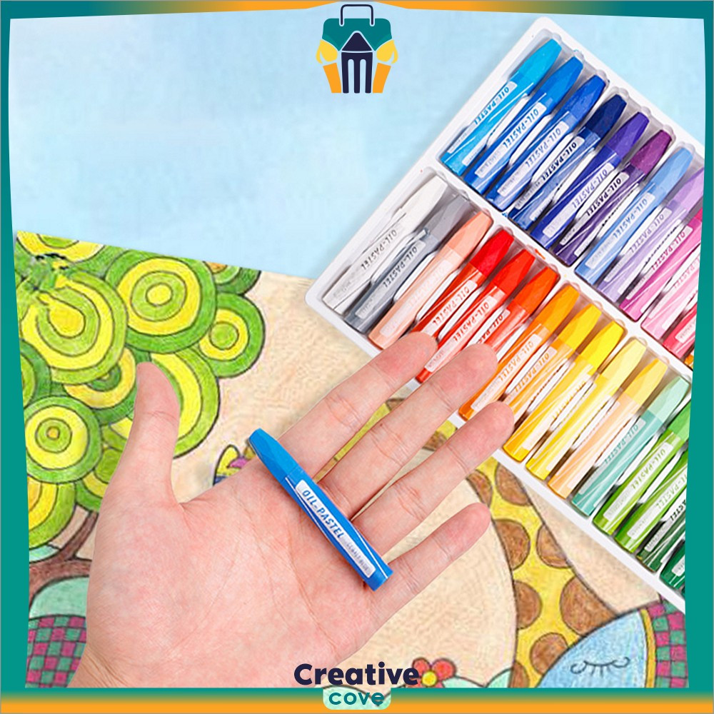 

EC Krayon Minyak Isi 12 Warna Motif Kartun / Crayon Oil Pastel Perlengkapan Mewarnai Anak / Set Krayon Pigmentasi Tinggi Aman Untuk Anak Creative Cove A99