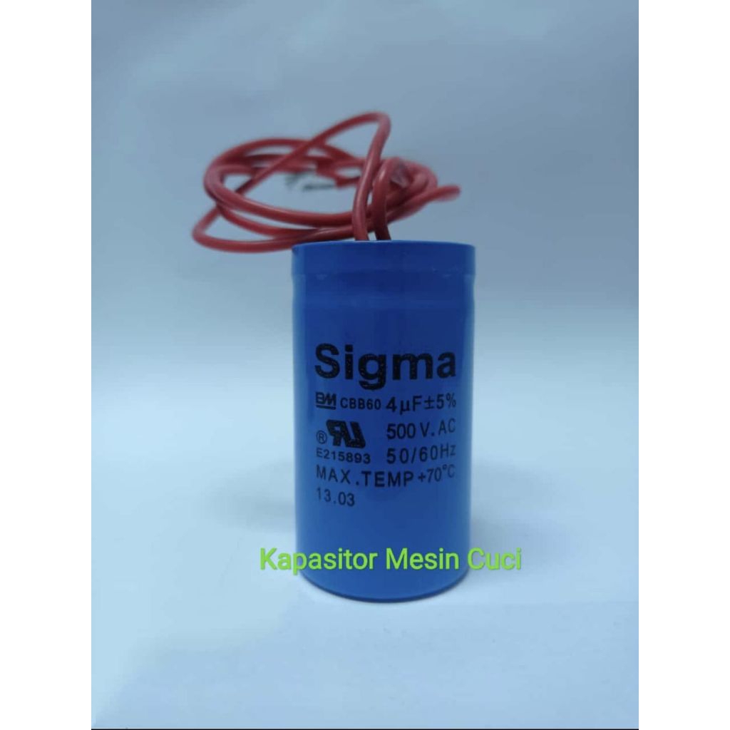 Kapasitor mesin cuci 4mf/500Vac