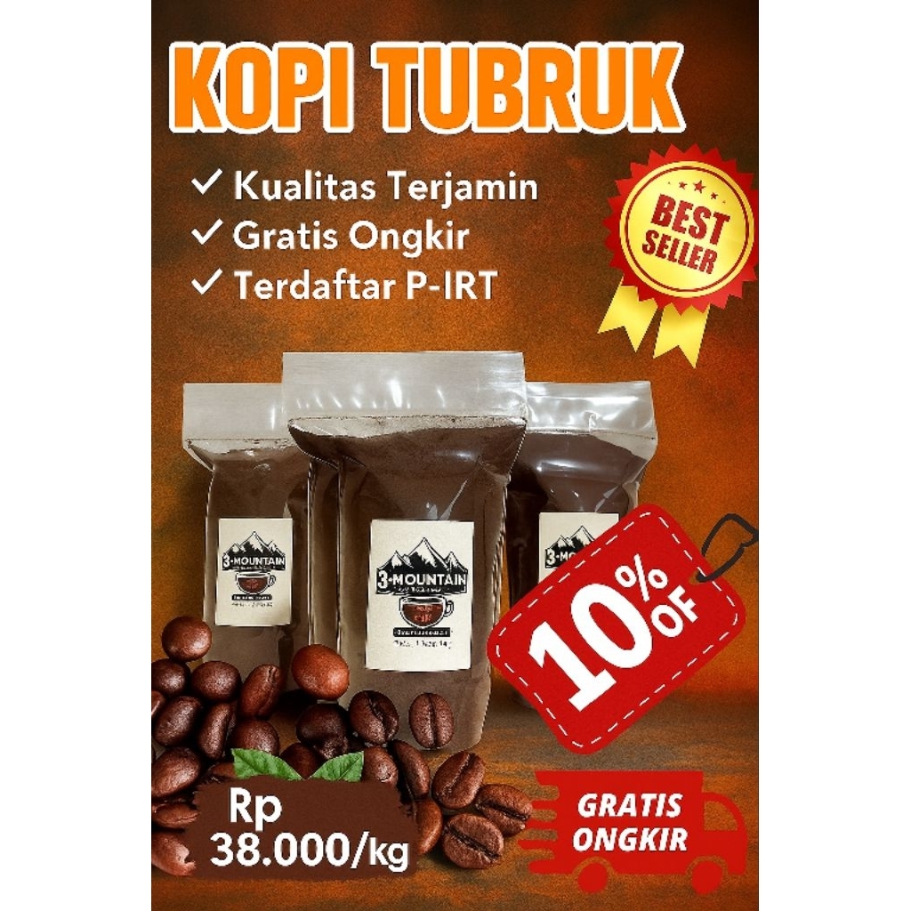 

kopi TUBRUK 1kg 3M (3 MOUNTAIN) nusantara
